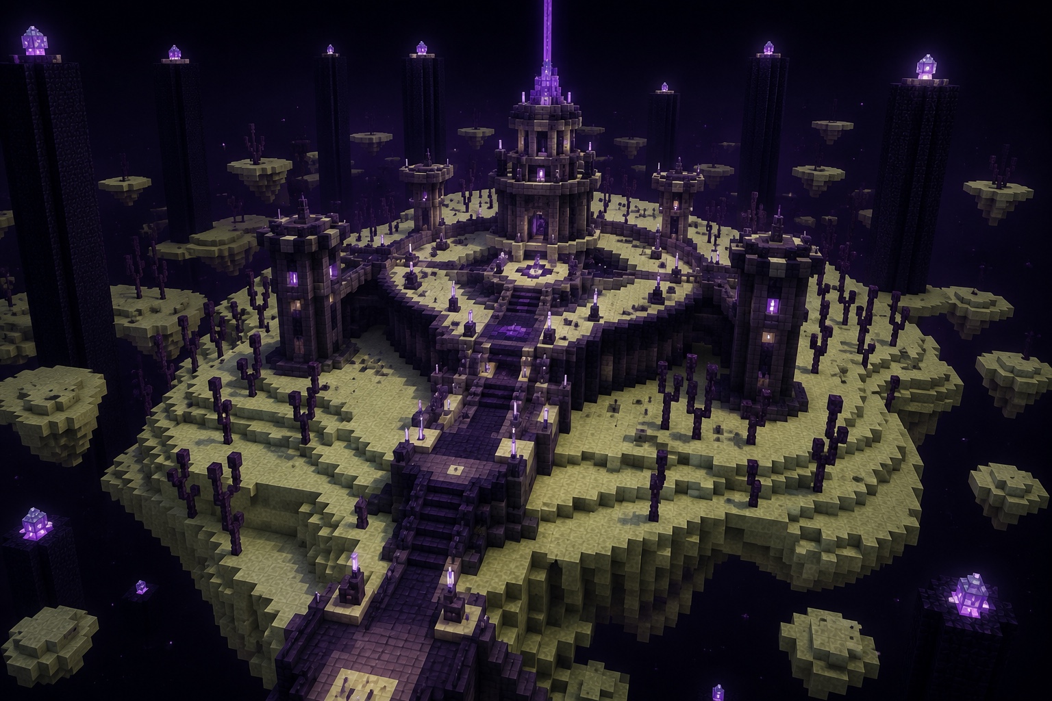 Hand-built floating citadel on a RealmWisez server